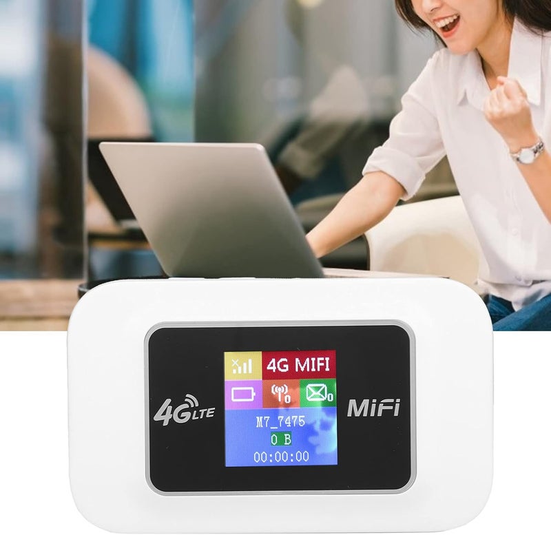 klarako 4G Mobile WiFi Hotspot, Unlocked Wireless Internet Router Devices with SIM Card Solt, 150Mbps Connect 10 WiFi Devices Gaming Travel Festival Music Portable Sim Card Router - Image 3