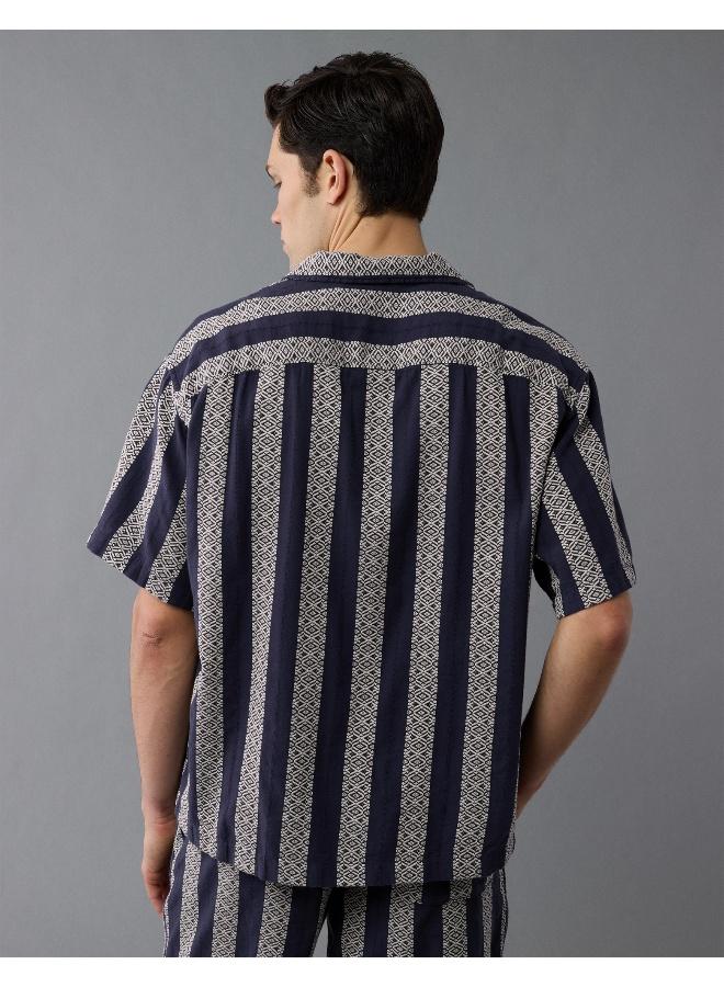 امريكان ايجل قميص صيفي مخطط بأزرار - Image 4