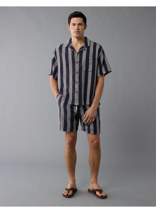 امريكان ايجل قميص صيفي مخطط بأزرار - Image 5