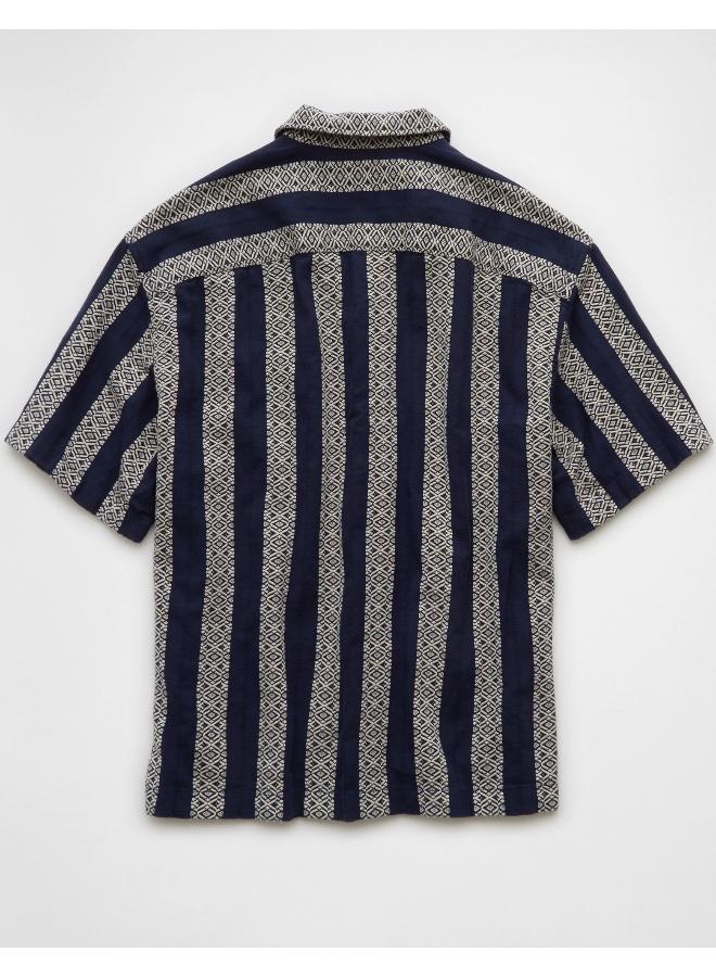 امريكان ايجل قميص صيفي مخطط بأزرار - Image 2