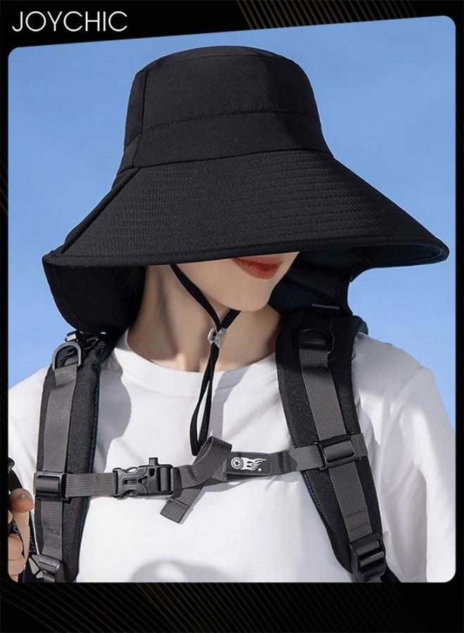 Joychic قبعة صيفية للنساء لحماية من الشمس وقابلة للتنفس قبعة صيد قطنية خارجية قابلة للطي محمولة بحد واسع كبير - Image 3