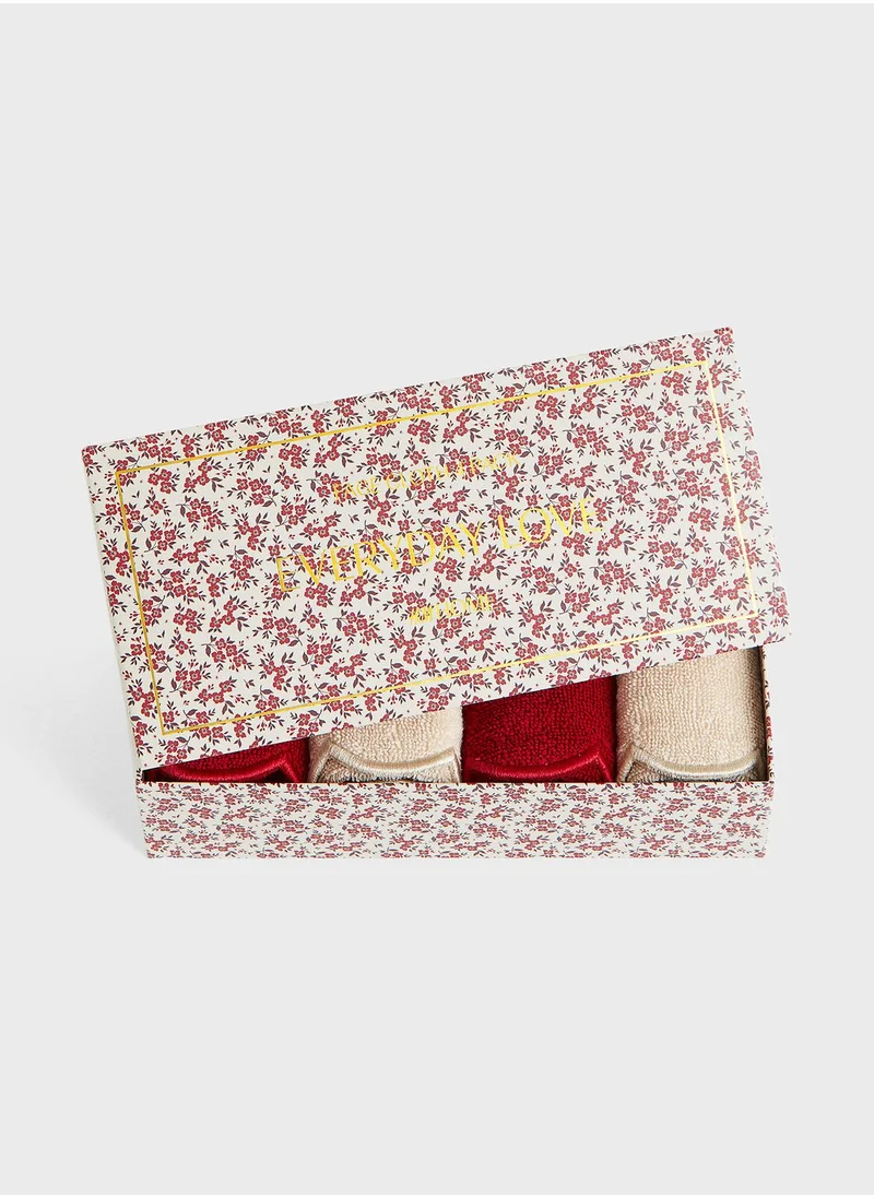 H&M 4-Pack Scalloped-Edge Flannels