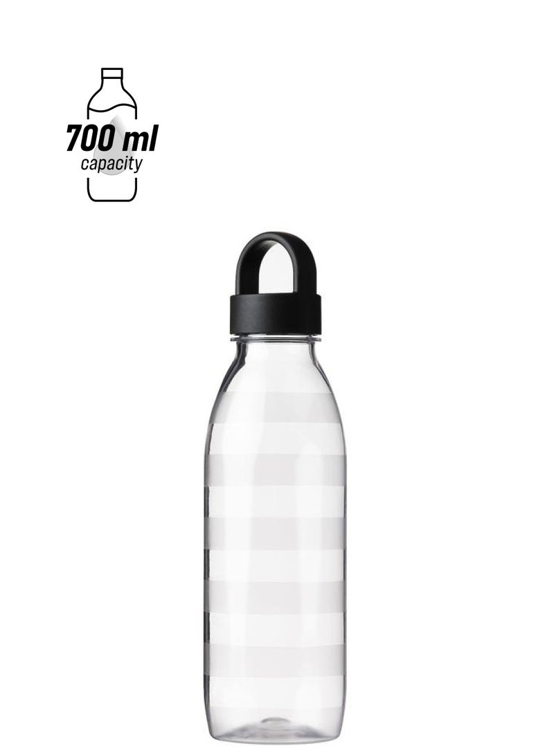 زبون زجاجة مياه، مخططة/رمادية داكنة، 0.7 لتر - Image 1