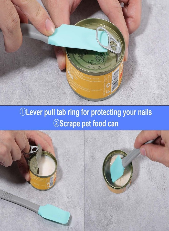 Sibba Silicone Mini Spatula, 6Pcs Curved Small Rubber Spatula for Jar, Can, Bowl, Heat Resistant Non Stick Flexible food Scraper, Multipurpose Kitchen Tool for Cooking Baking Frosting or Mixing, 7in - Image 3