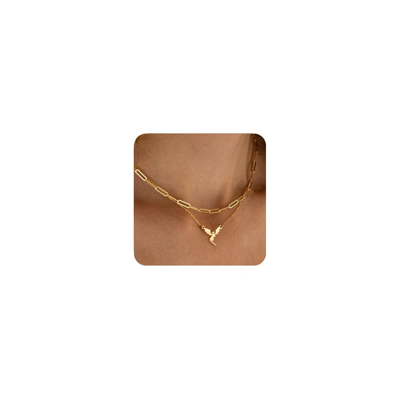 Flvkev Dragon Necklace for Women Train Dragon Pendant Gold Necklaces Jewelry Accessories Gifts - Image 1