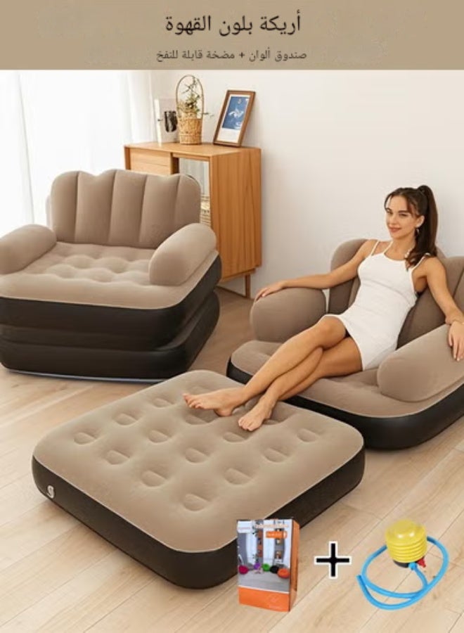 Portable inflatable sofa chair, relaxation chair, can lie down and sleep. Outdoor camping inflatable sofa. - Image 2