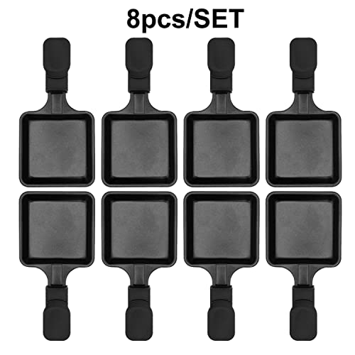 Kosmosta Non-Stick Coated Mini Grill Cheese Pan Melting Accessories for Raclettes Replacement trays Raclette Dishes Mini raclette pans, Square Shape(8PCS) - Image 2