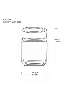 Treo By Milton Cube Storage Glass Jar, Set of 6, 180 ml Each, Transparent, BPA Free, Storage Jar, Kitchen Organizer Modular, Multipurpose Cookies Jar - pzsku/Z7DE21C25570D50184077Z/45/_/1738306775/4fd2d45c-5ec9-4cf4-b897-f2e74a6fefce