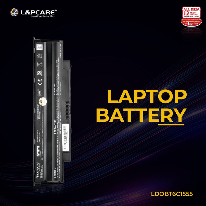 Lapcare بطارية لابتوب لديل إنسبايرون N5010، N5110، N5050، N4010، N4110 6 خلايا (أسود) - Image 2
