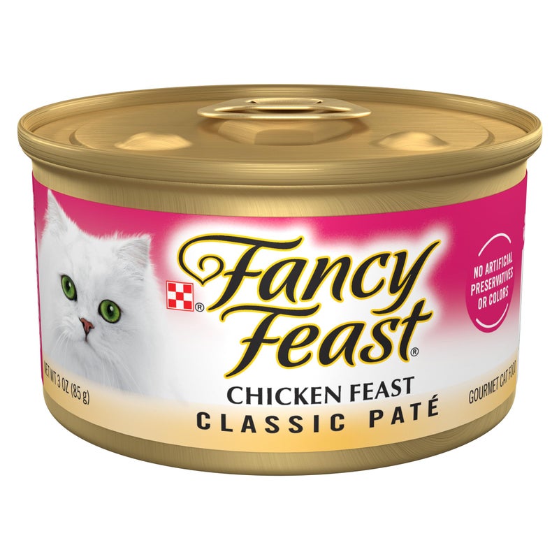 Fancy Feast Purina Fancy Feast Chicken Feast Classic Grain Free Wet Cat Food Pate - (Pack of 24) 3 oz. Cans - Image 1