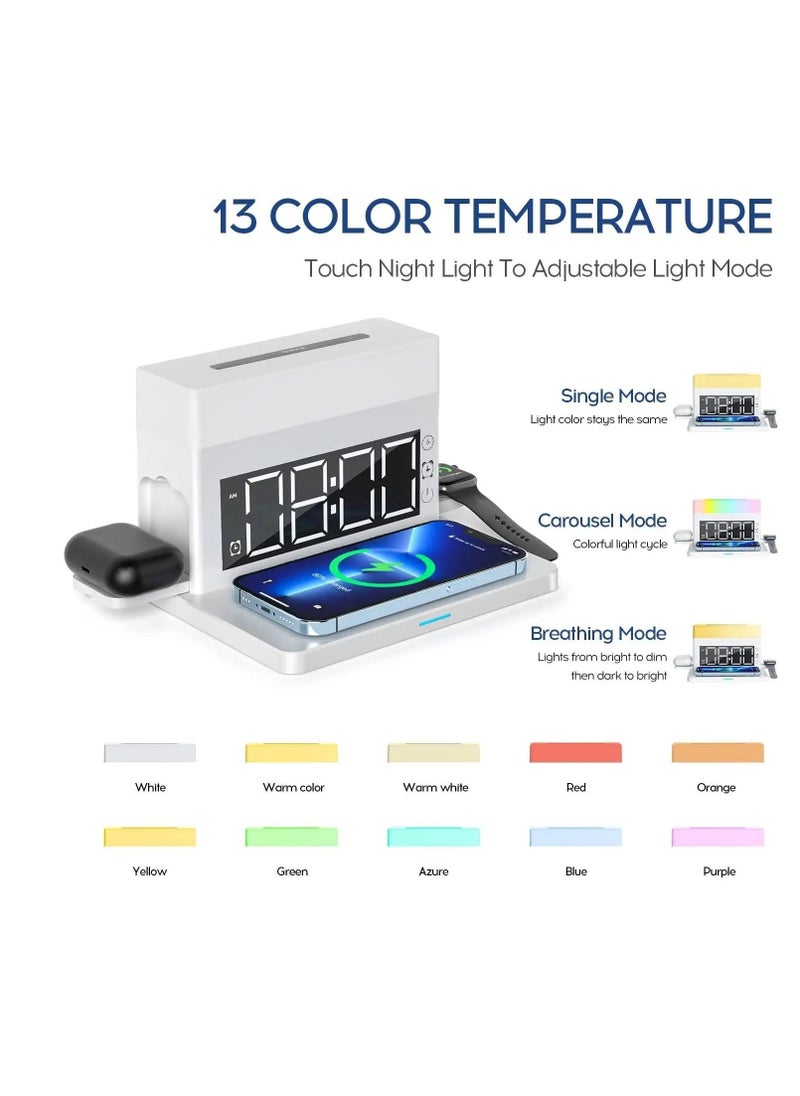 Generic - Wireless Charger, Wireless Charging Station with Digital Alarm Clock - Image 1