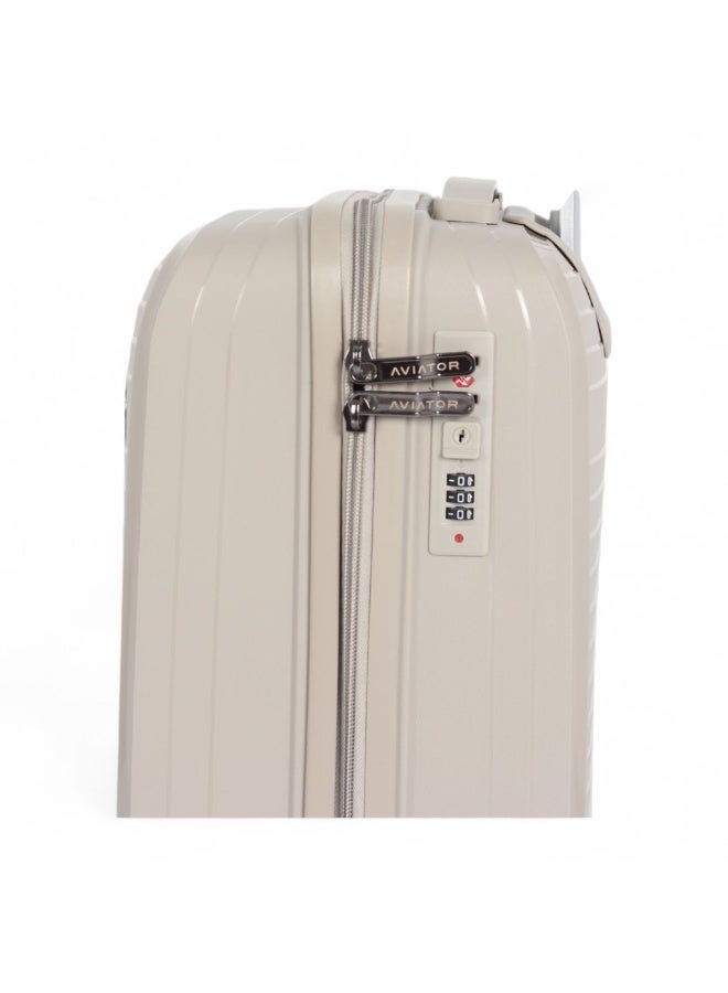 أفياتور حقيبة سفر ضد الكسر من خامة البولي بروبيلين مقاس 20 انش - بدبل كفرات- من ماركة AVIATOR-ضمان سنة شامل الكسر - Image 5