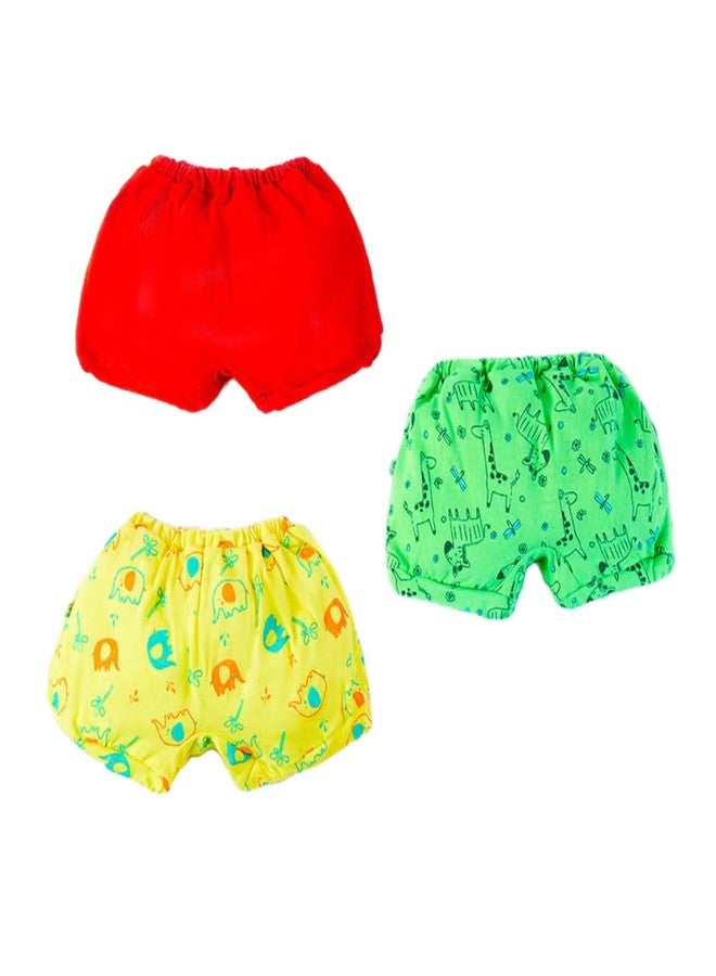 superbottoms Basic™ Bloomer for Kids | Unisex, 100% Pure Cotton Innerwear | Breathable & Soft Kids Underwear | Baby Bloomers for 2-3y | Colors May Vary Or Can be Similar| Pack of 3 Assorted - Image 2