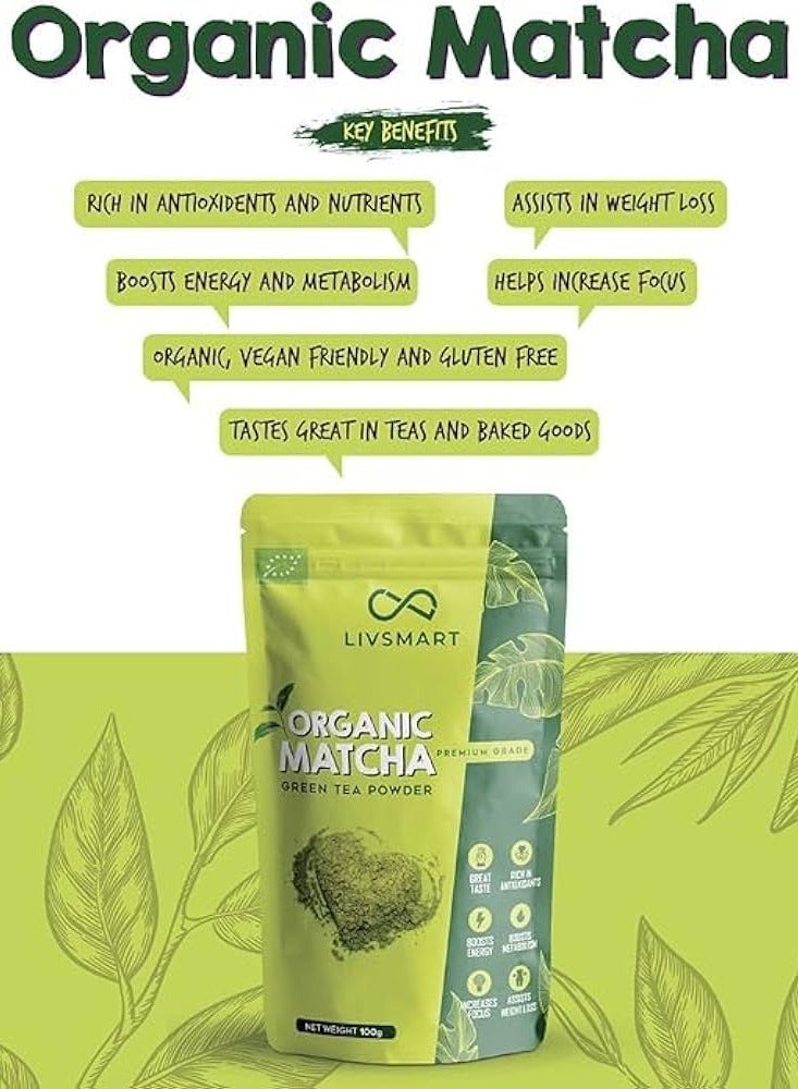LIVSMART Organic Matcha - Green Tea Powder 100g - Image 4