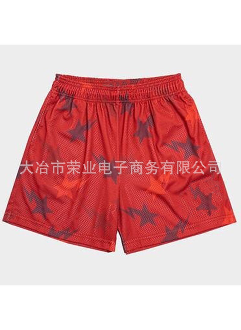 Generic New American Style Shorts Casual Men's and Women's Fitness Men's Muscle Sports Pants Trendy Beach Pants Mesh Breathable Shorts  - Image 1