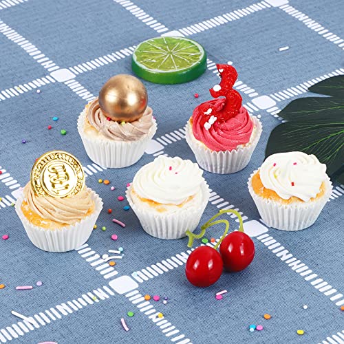 Caperci 500 Count Mini Cupcake Liners White Muffin Liners Greaseproof No Smell Small Cupcake Wrappers Baking Cups - Image 3