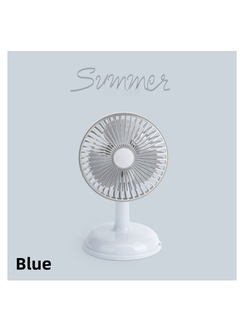 NOVOLAN Portable Desktop Fan Outdoor Fans, 800mah Battery Type C Charging, Quiet Operation, Retro Desktop Design, 90° Vertical Adjustment, Detachable and Washable Mesh Cover, Portable Handle (blue)