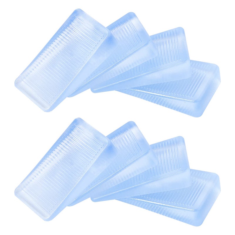 ZZJMCH 8 Pcs Rubbery Clear Table  Bed Level Wedge for Home Improvement  Toilet Shims DIY Wedge Levelers 10mm 