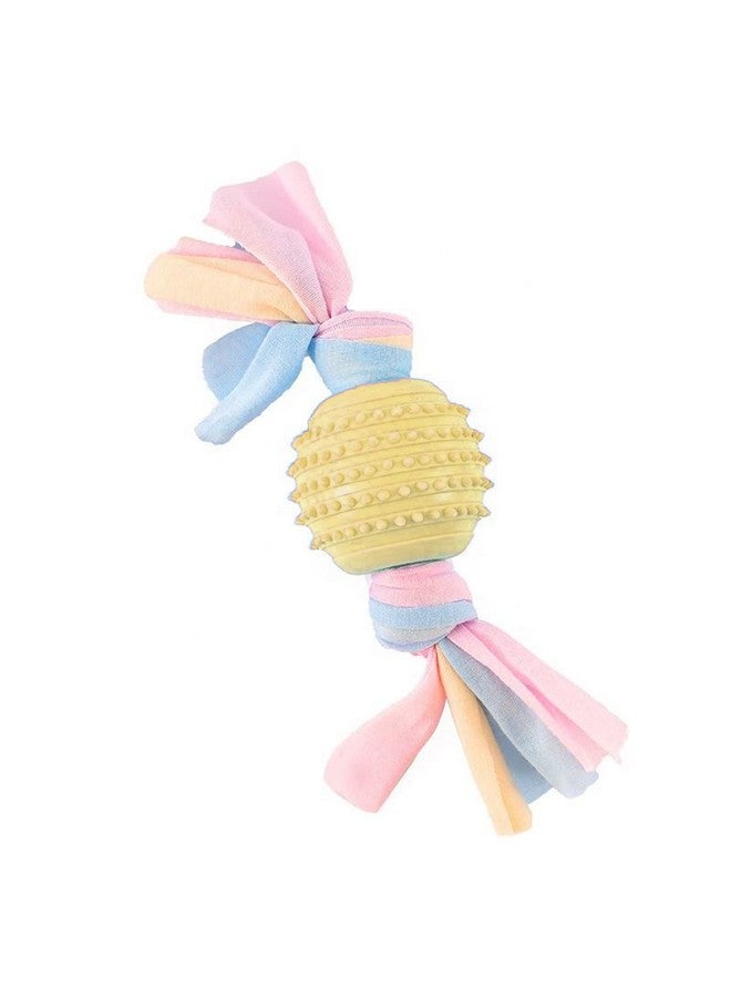 Emily Pets Puppy Chew Toys Set, Cute Safe Rope Toys Teeth Clean Toys Set With Cotton And Rubber For Small Dogs, Washable Cotton Rope Dog Toy(Yellow) - Image 1