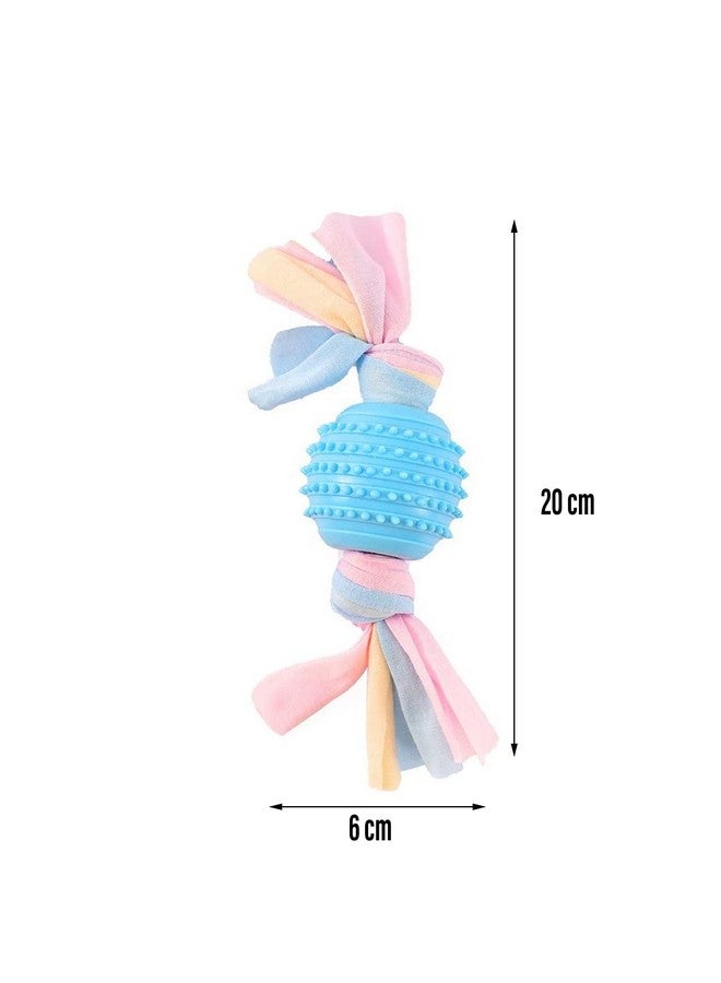 Emily Pets Puppy Chew Toys Set, Cute Safe Rope Toys Teeth Clean Toys Set With Cotton And Rubber For Small Dogs, Washable Cotton Rope Dog Toy(Yellow) - Image 3