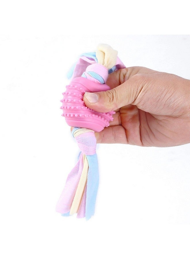 Emily Pets Puppy Chew Toys Set, Cute Safe Rope Toys Teeth Clean Toys Set With Cotton And Rubber For Small Dogs, Washable Cotton Rope Dog Toy(Yellow) - Image 4