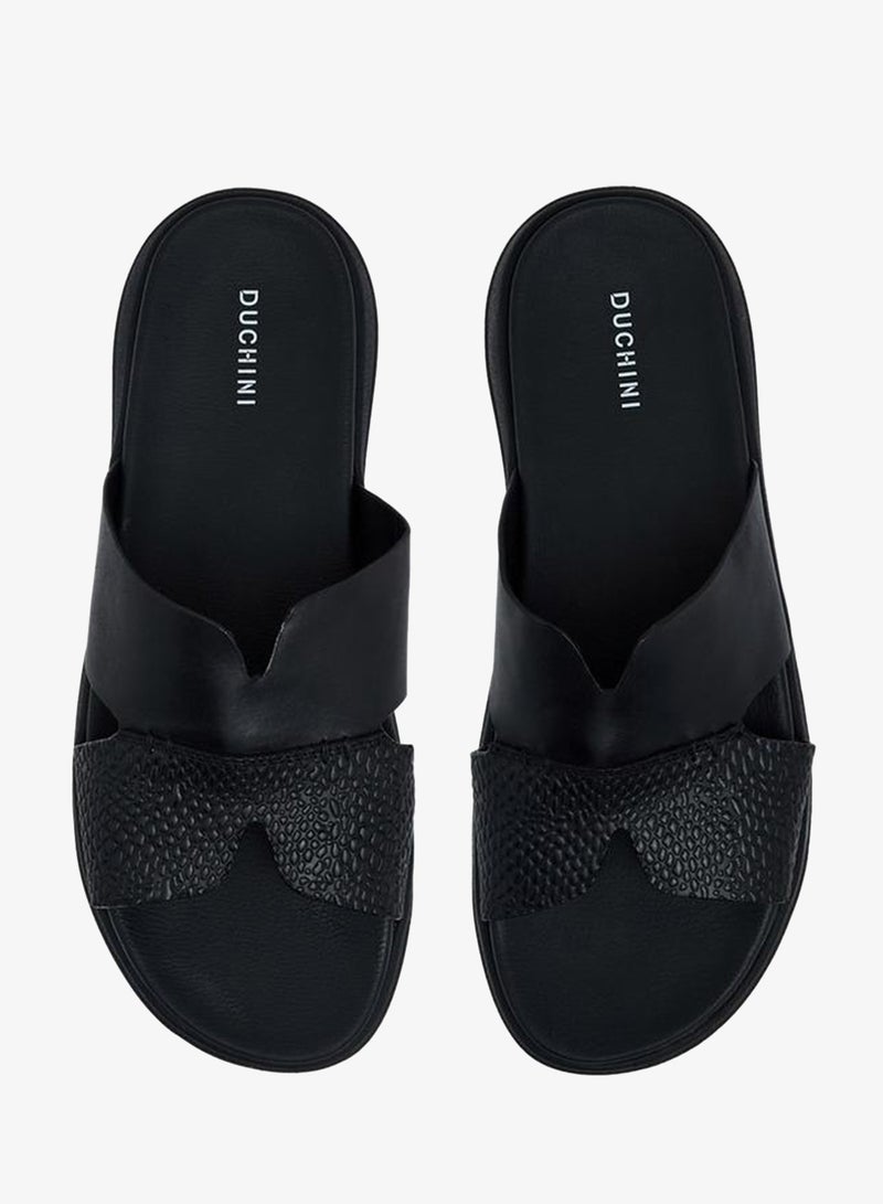 DUCHINI Men Leather Comfort Sandals - Image 2