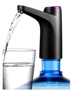 Shopping Point Water Dispenser Pump for 5 Gallon Bottle, USB Rechargeable Electric Water Bottle Pump Dispenser Portable Drinking Water Pump for Home Camping Office Universal 1-5 Gallon Bottle - Black  - Image 1