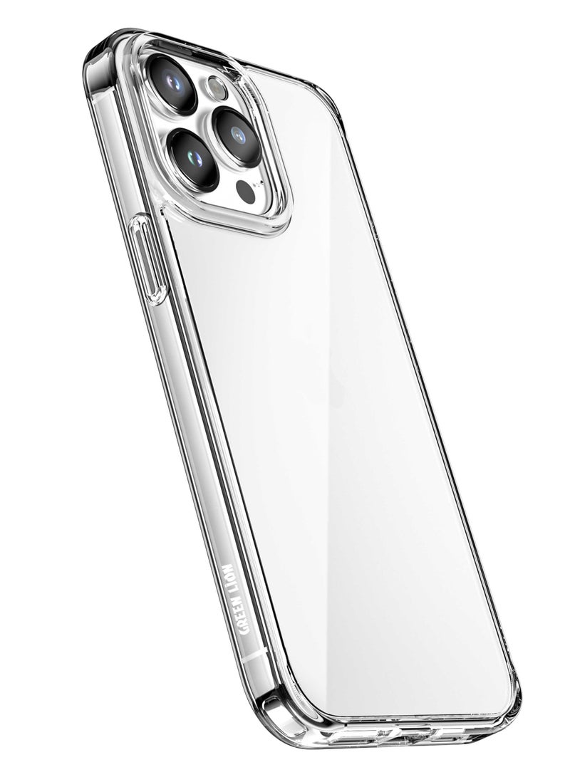 GREEN LION iPhone 15 Pro Max Case Crystal Clear Back Cover / Drop Protection / Precise Cutouts / Anti Yellowing / Anti Scratch / High Level Protection / Anti-Microbial Protection- Clear - Image 3