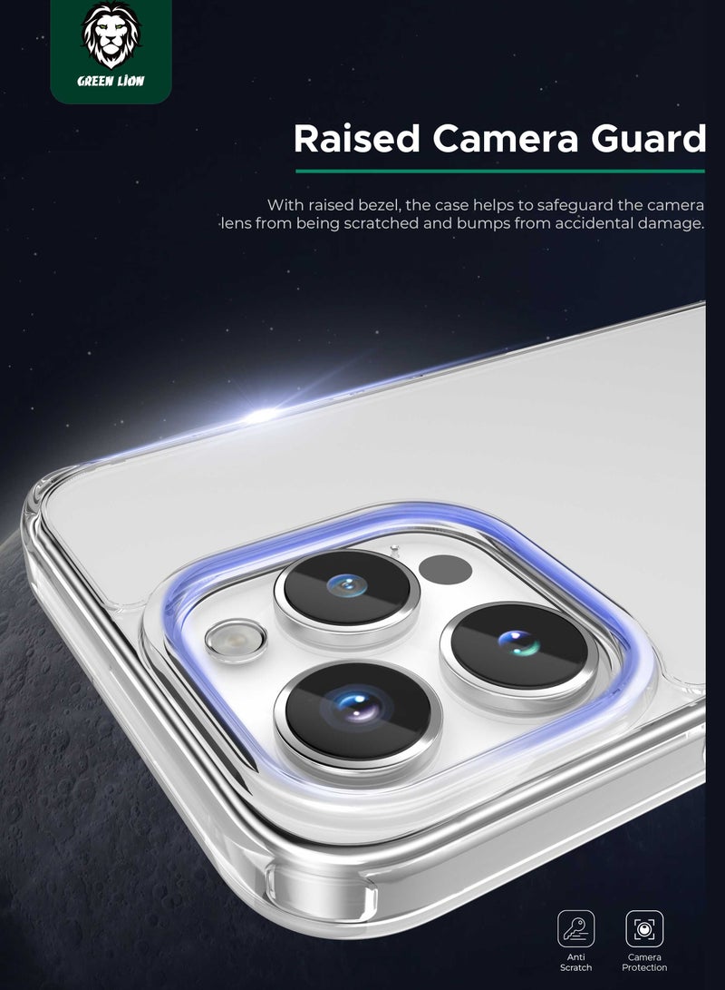 GREEN LION iPhone 15 Pro Max Case Crystal Clear Back Cover / Drop Protection / Precise Cutouts / Anti Yellowing / Anti Scratch / High Level Protection / Anti-Microbial Protection- Clear - Image 4