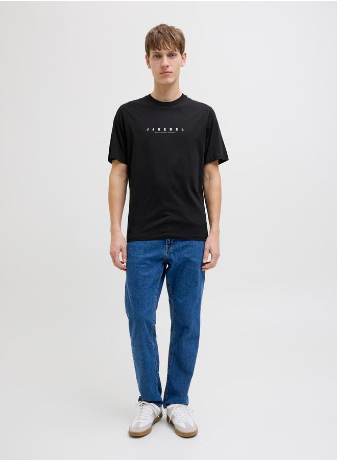 JJ Rebel by Jack & Jones JREBROCKY LOGO TEE SS CREW NECK  - Image 5