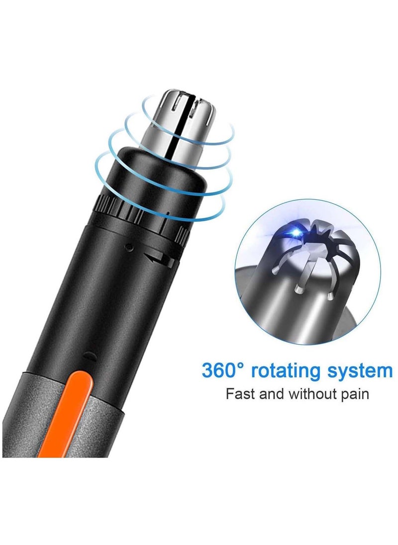 SYOSI Nose Trimmer Electric Nose Ear Hair Trimmer for Men and Women Rechargeable, Edge Painless Trimming Mini Shaves Neck, Ear, and Nose Hairs, Trimmer for eyebrows and sideburns (Silver)  - Image 2