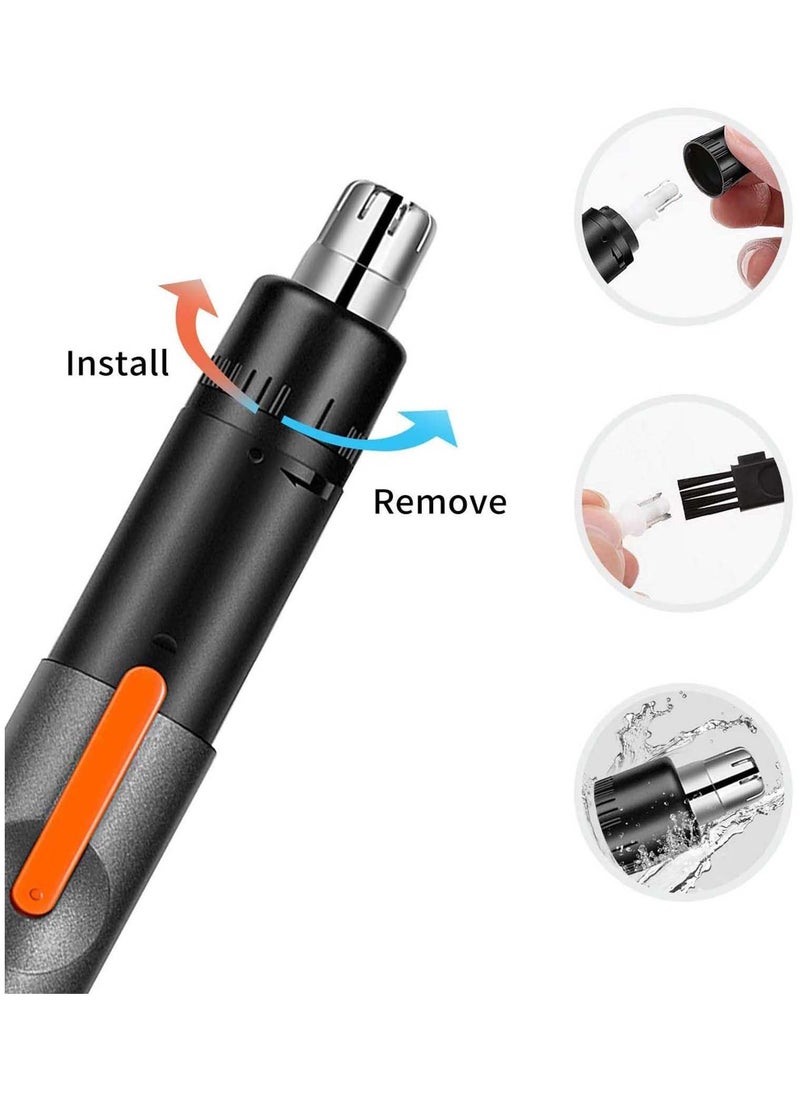 SYOSI Nose Trimmer Electric Nose Ear Hair Trimmer for Men and Women Rechargeable, Edge Painless Trimming Mini Shaves Neck, Ear, and Nose Hairs, Trimmer for eyebrows and sideburns (Silver)  - Image 4