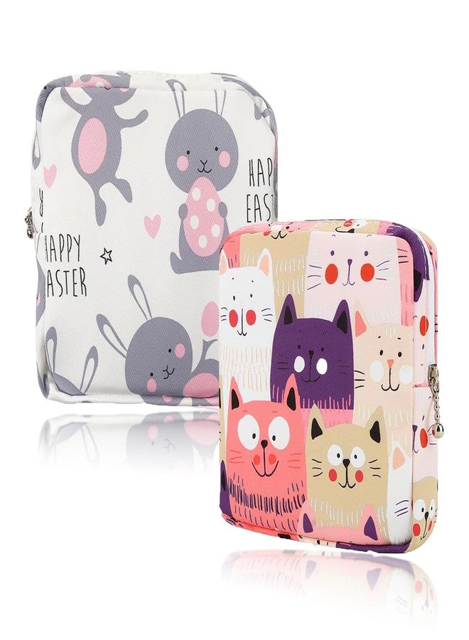 YUISI Sanitary Napkin Storage Bag, Menstrual Pad Bag with Zipper, Multi-Purpose Storage Bag for Napkin, Sanitary Pads, Lipstick, Mini Cosmetic Bag Wash Bag - Image 1