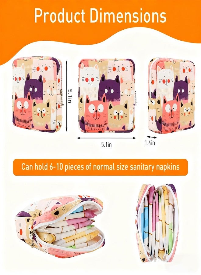 YUISI Sanitary Napkin Storage Bag, Menstrual Pad Bag with Zipper, Multi-Purpose Storage Bag for Napkin, Sanitary Pads, Lipstick, Mini Cosmetic Bag Wash Bag - Image 2