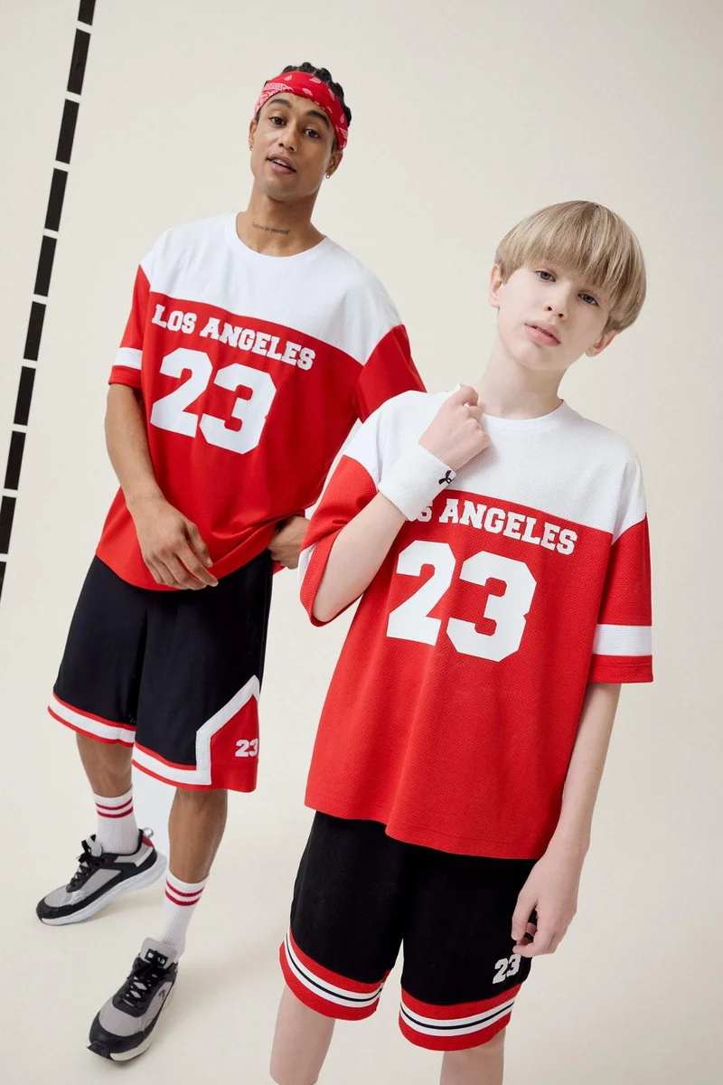 ديفاكتو DeFactoFit Oversize Fit Crew Neck Printed Sports T-Shirt