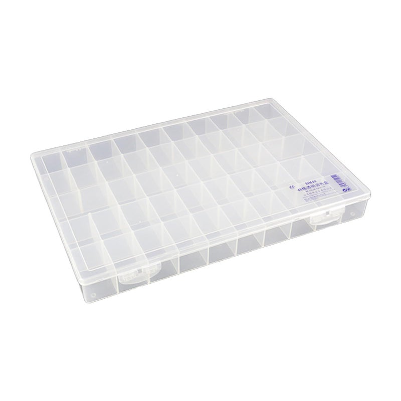 48 Transparent Paint Clear Organizer Box Elegant Watercolor Pigments 36 21 48 24 Grids - Image 2
