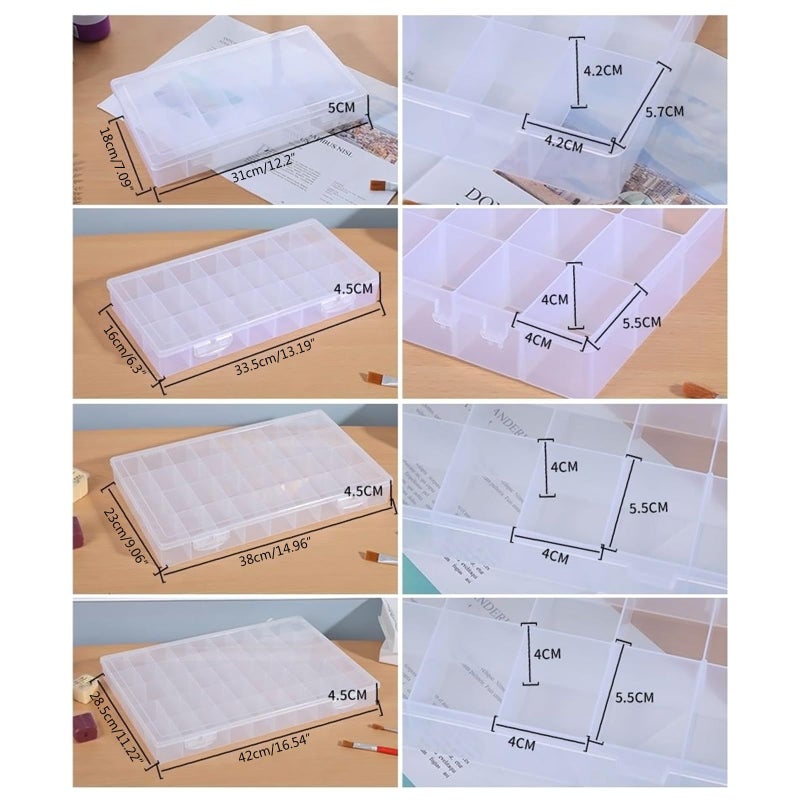 48 Transparent Paint Clear Organizer Box Elegant Watercolor Pigments 36 21 48 24 Grids - Image 4
