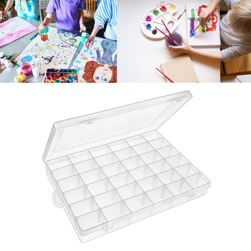 48 Transparent Paint Clear Organizer Box Elegant Watercolor Pigments 36 21 48 24 Grids - Image 3