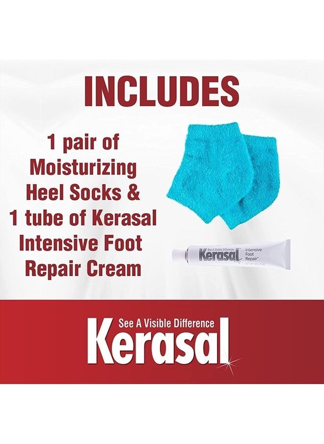 Kerasal Intensive Foot Repair Skin Healing Ointment, 1 Oz and Zen Toes Moisturizing Gel Socks, One Pair  - Image 2