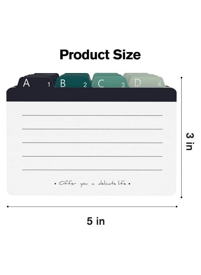 MaxGear - Index Card Dividers 3 X 5 Inches Alphabetical Tabbed Index Cards Guides Colored Note Cards File And Recipe Guides With Alphabetical Tabs Assorted Colors 20 Counts Az Guide - Image 1