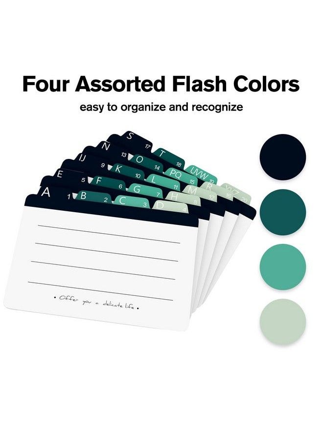 MaxGear - Index Card Dividers 3 X 5 Inches Alphabetical Tabbed Index Cards Guides Colored Note Cards File And Recipe Guides With Alphabetical Tabs Assorted Colors 20 Counts Az Guide - Image 1
