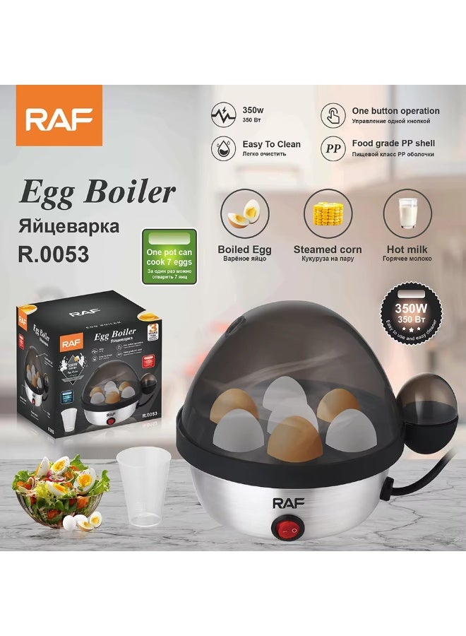 RAF Electric Egg Boiler, 350W Fast Cooker for Up to 7 Eggs, Auto Shutoff, Soft/Medium/Hard Boil Settings, Compact Design, Easy to Use Egg Maker for Quick Healthy Breakfasts - Image 2