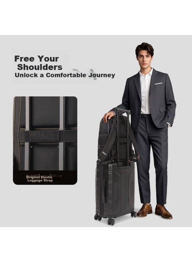 CROSS+GEAR Crossgear Cross Medal Weight Loss Master Genuine Leather Business Backpack For Men 16-inch Laptop Bag Large Capacity Travel Bag - Image 4