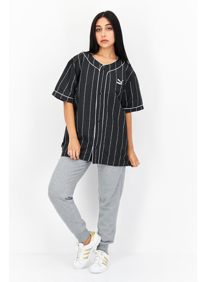 PUMA Women Sportswear Fit Brand Logo Training Top, Black Combo  - Image 3