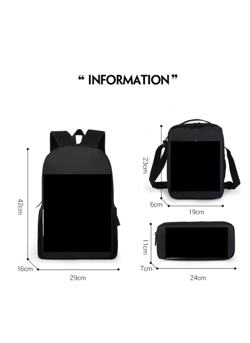 Generic - Cartoon anime backpack for primary and secondary school students, large capacity casual lightweight backpack, cartoon shoulder bag, pencil case, pencil case, and pencil case - Image 1