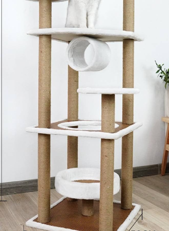 إن كي أكس برج شجرة قطط طويل متعدد المستويات مع مجاثم وأسرّة وألعاب - ارتفاع 155 سم - Image 3