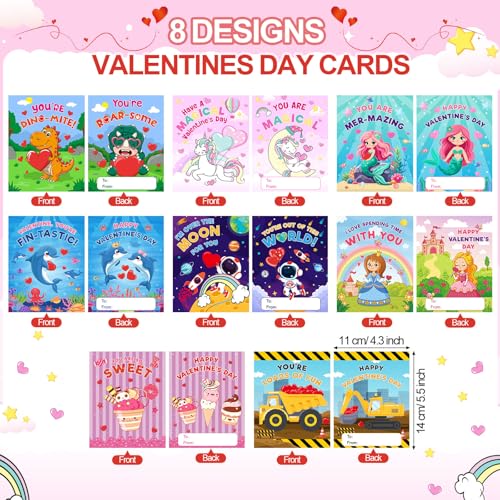 Capoda 24 Set192 Pcs Valentines Day Gifts Cards Valentines Watercolor Coloring Book Set Valentines Day Painting Book for Kid Class School Exchange Prizes Paint Craft Party Favors - Image 5