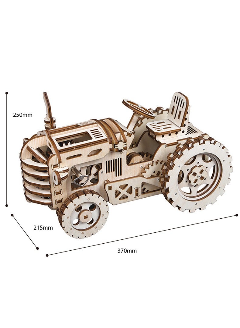 روكر نموذج تراكتور بتروس ميكانيكية لغز خشبي ثلاثي الأبعاد - Image 4