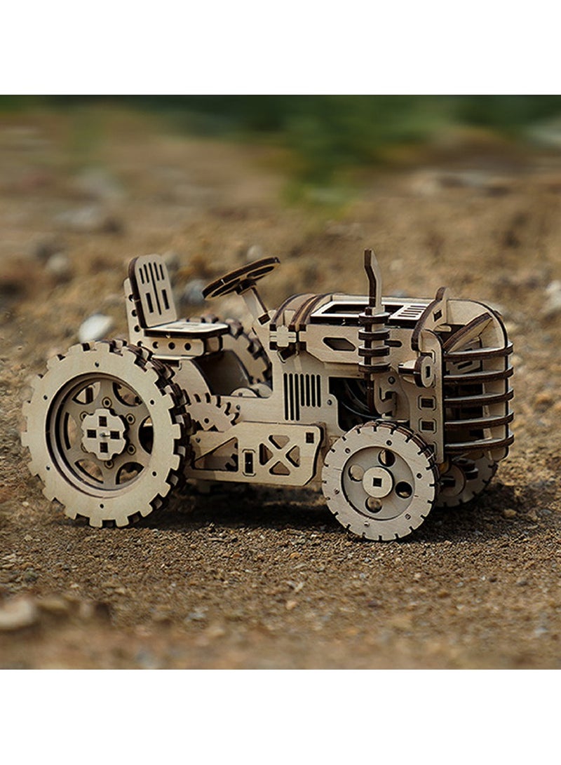 روكر نموذج تراكتور بتروس ميكانيكية لغز خشبي ثلاثي الأبعاد - Image 3