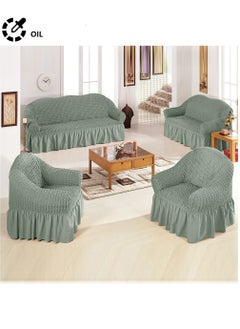 EVORY HOME Sofa Cover 4-Pieces Set of 7-Seater (3+2+1+1) Super Stretchable Anti-Wrinkle Slip Resistant Furniture Protector  - Image 1